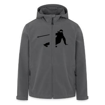 Skifahrerin - Recycelte Männer Softshell-Jacke von Stanley/Stella - Schwarz - Vorne - AI Model Male 185 light (185cm)