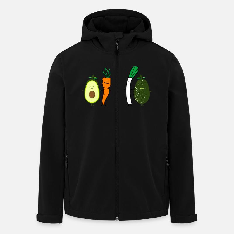 Gemüsefreunde - Recycelte Männer Softshell-Jacke von Stanley/Stella - Schwarz