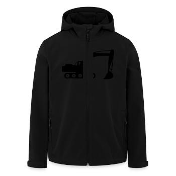 bagger_01 - Recycelte Männer Softshell-Jacke von Stanley/Stella - Schwarz - Vorne - AI Model Male 185 light (185cm)