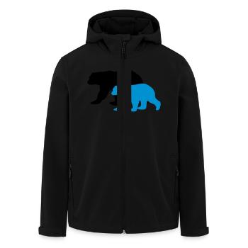 bears silhouettes - Recycelte Männer Softshell-Jacke von Stanley/Stella - Schwarz - Vorne - AI Model Male 185 light (185cm)