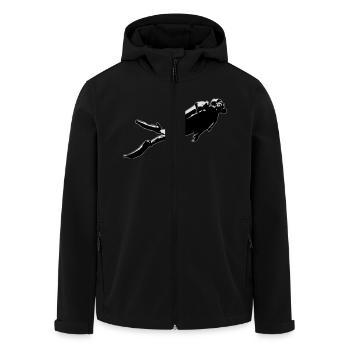 Tauchen - Taucher - Tauchsport - Recycelte Männer Softshell-Jacke von Stanley/Stella - Schwarz - Vorne - AI Model Male 185 light (185cm)