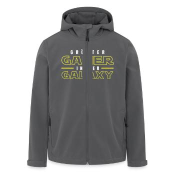 Gamer - Größter in Galaxy - Recycelte Männer Softshell-Jacke von Stanley/Stella - Schwarz - Vorne - AI Model Male 185 light (185cm)
