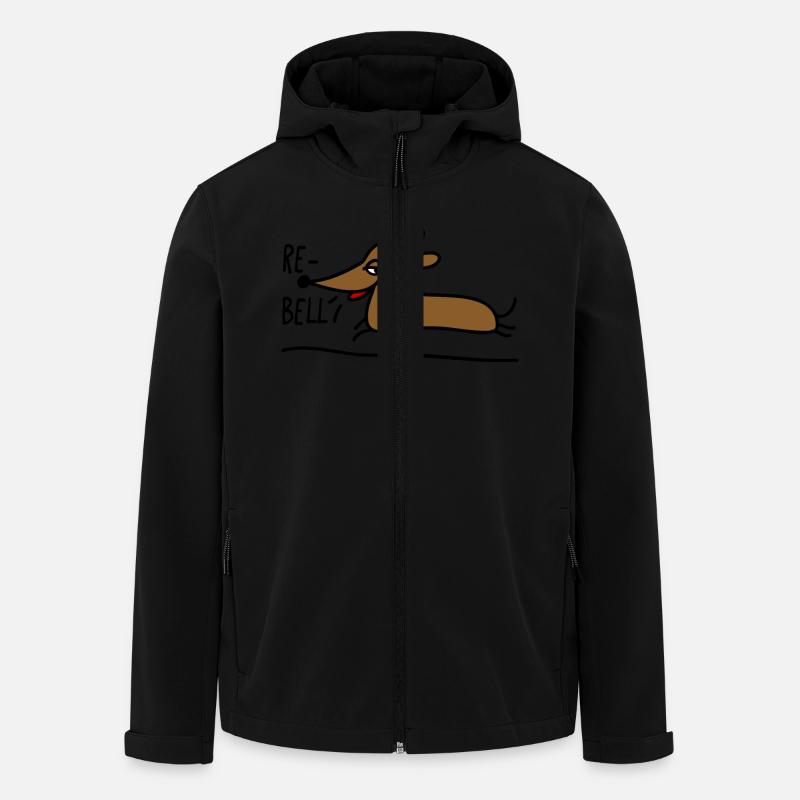 Teckel rebelle - Veste softshell homme en polyester recyclé Stanley/Stella - noir