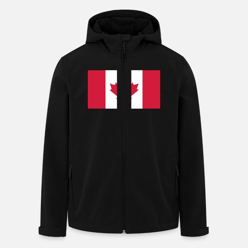 Canada flag - Men’s Recycled Softshell Jacket by Stanley/Stella - black