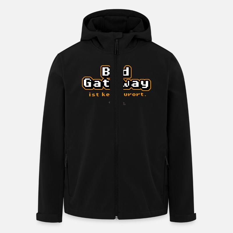 Admin Spruch Bad Gateway - Recycelte Männer Softshell-Jacke von Stanley/Stella - Schwarz