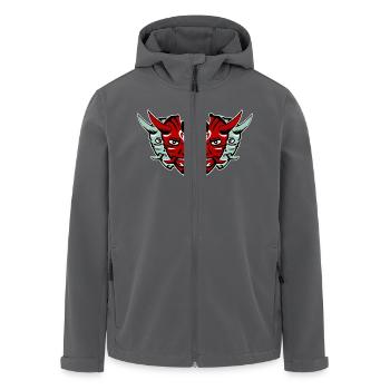 Japanische Masken Oni - Recycelte Männer Softshell-Jacke von Stanley/Stella - Anthrazit - Vorne - AI Model Male 185 light (185cm)