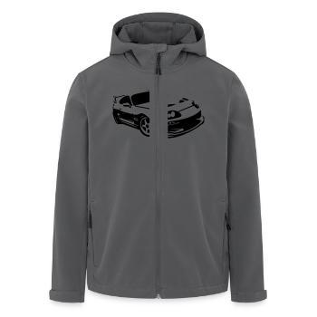 Supra Modified - Men’s Recycled Softshell Jacket by Stanley/Stella - black - Front - AI Model Male 185 light (185cm)