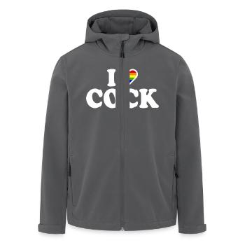 I love cock - Men’s Recycled Softshell Jacket by Stanley/Stella - black - Front - AI Model Male 185 light (185cm)