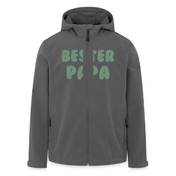 Bester Papa Grün - Recycelte Männer Softshell-Jacke von Stanley/Stella - Schwarz - Vorne - AI Model Male 185 light (185cm)