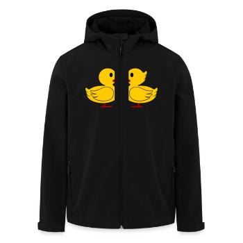 Baiser de canard - Veste softshell homme en polyester recyclé Stanley/Stella - noir - Devant - AI Model Male 185 light (185cm)
