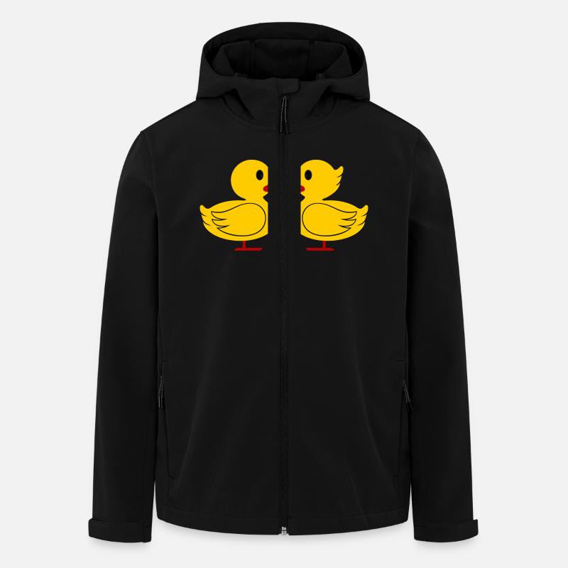 Enten Kuss - Recycelte Männer Softshell-Jacke von Stanley/Stella - Schwarz