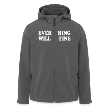 everything will be fine - Men’s Recycled Softshell Jacket by Stanley/Stella - black - Front - AI Model Male 185 light (185cm)