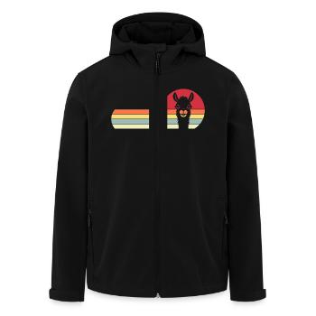 Alpaca - Men’s Recycled Softshell Jacket by Stanley/Stella - black - Front - AI Model Male 185 light (185cm)