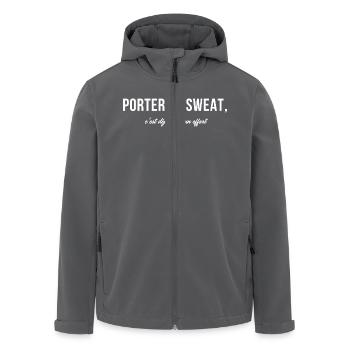 Porter ce sweat c’est déjà faire un effort- humour - Veste softshell homme en polyester recyclé Stanley/Stella - noir - Devant - AI Model Male 185 light (185cm)