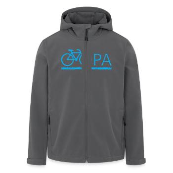bester Opa Fahrrad Mountainbike Radeln Kritzeln - Recycelte Männer Softshell-Jacke von Stanley/Stella - Schwarz - Vorne - AI Model Male 185 light (185cm)