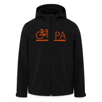 bester Opa Fahrrad Mountainbike Radeln Kritzeln - Recycelte Männer Softshell-Jacke von Stanley/Stella - Schwarz - Vorne - AI Model Male 185 light (185cm)