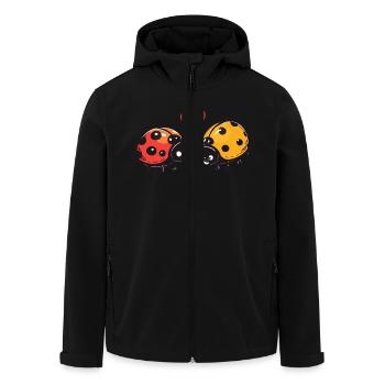 Ladybug Couple Love Valentine's Day - Men’s Recycled Softshell Jacket by Stanley/Stella - black - Front - AI Model Male 185 light (185cm)