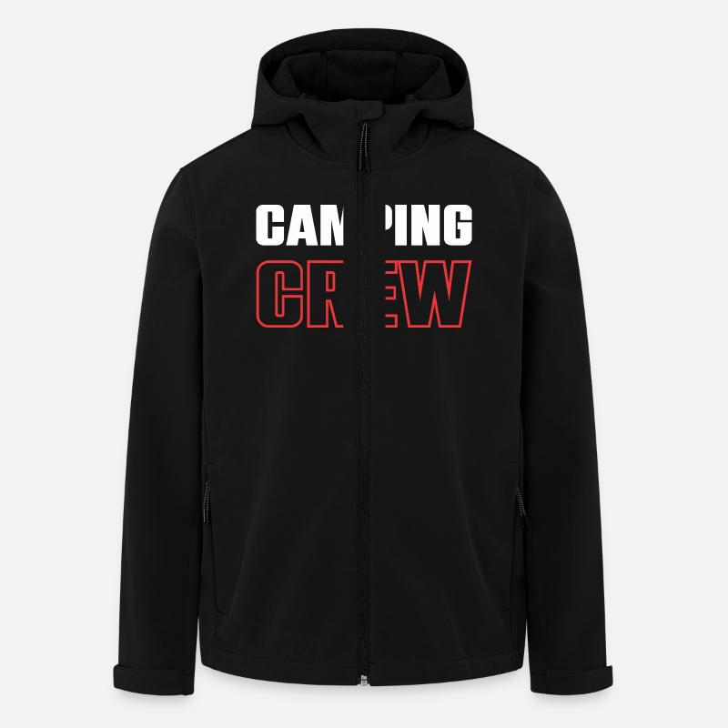 Équipe de camping - Veste softshell homme en polyester recyclé Stanley/Stella - noir