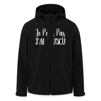 J'peux pas j'ai MUSCU - Musculation - Veste softshell homme en polyester recyclé Stanley/Stella - noir - Devant - AI Model Male 185 light (185cm)