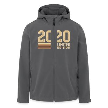 Né en 2020 anniversaire - Cadeau 2020 Vintage 2020 - Veste softshell homme en polyester recyclé Stanley/Stella - noir - Devant - AI Model Male 185 light (185cm)