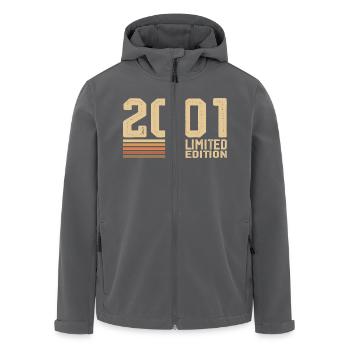 Jahrgang 2001 Geburtstag - 2001 Jahrgang 2001 Geschenk - Recycelte Männer Softshell-Jacke von Stanley/Stella - Schwarz - Vorne - AI Model Male 185 light (185cm)