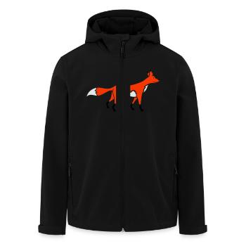 Fuchs Rotfuchs Wildes Tier Schlauer Wald Bewohner - Recycelte Männer Softshell-Jacke von Stanley/Stella - Schwarz - Vorne - AI Model Male 185 light (185cm)