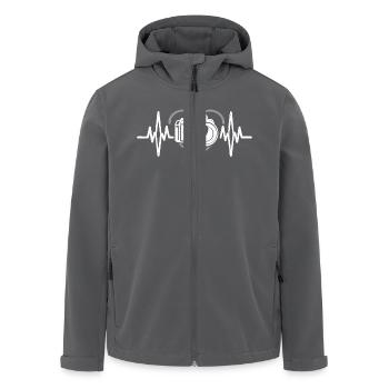 Herzschlag Fotograf Kamera Fotografie Herzschlag - Recycelte Männer Softshell-Jacke von Stanley/Stella - Schwarz - Vorne - AI Model Male 185 light (185cm)