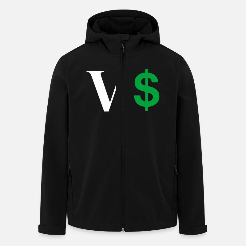 Letter v dollar - Men’s Recycled Softshell Jacket by Stanley/Stella - black