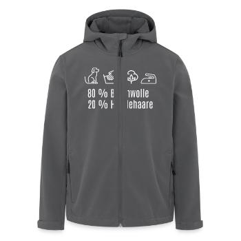 Drôle de chien Design Poils de chien Amis à quatre pattes - Veste softshell homme en polyester recyclé Stanley/Stella - noir - Devant - AI Model Male 185 light (185cm)