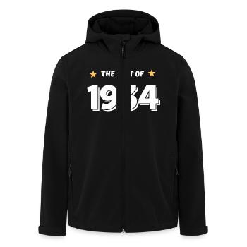 Das Beste von 1934 - Recycelte Männer Softshell-Jacke von Stanley/Stella - Schwarz - Vorne - AI Model Male 185 light (185cm)