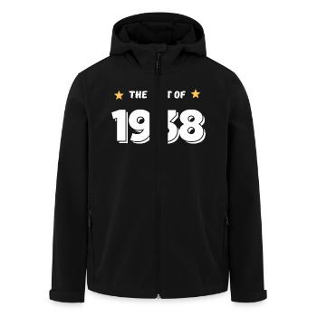 Das Beste von 1938 - Recycelte Männer Softshell-Jacke von Stanley/Stella - Schwarz - Vorne - AI Model Male 185 light (185cm)