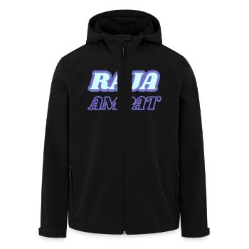 Raja Ampat - Men’s Recycled Softshell Jacket by Stanley/Stella - black - Front - AI Model Male 185 light (185cm)