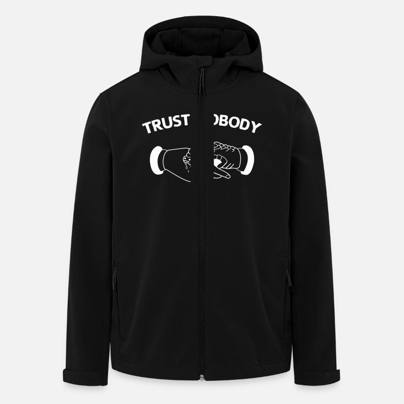 trust nobody - Recycelte Männer Softshell-Jacke von Stanley/Stella - Schwarz