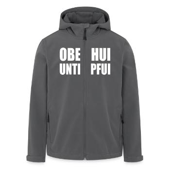 oben hui, unten pfui - Recycelte Männer Softshell-Jacke von Stanley/Stella - Schwarz - Vorne - AI Model Male 185 light (185cm)
