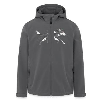 Geometrischer Wolf T-Shirt | Design Brutalis - Recycelte Männer Softshell-Jacke von Stanley/Stella - Schwarz - Vorne - AI Model Male 185 light (185cm)