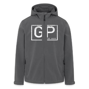Grandpa Est. 2025 - Recycelte Männer Softshell-Jacke von Stanley/Stella - Schwarz - Vorne - AI Model Male 185 light (185cm)