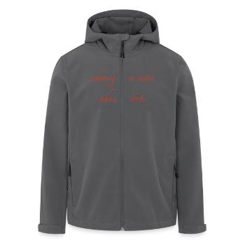 schweigen ist reden ohne Worte - Recycelte Männer Softshell-Jacke von Stanley/Stella - Schwarz - Vorne - AI Model Male 185 light (185cm)