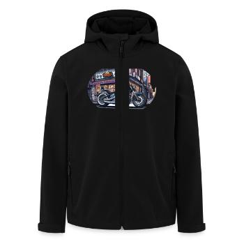 鉄鬼 Tekki Chopper - Recycelte Männer Softshell-Jacke von Stanley/Stella - Schwarz - Vorne - AI Model Male 185 light (185cm)