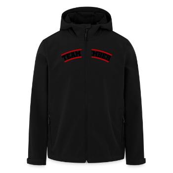 Team Member - Men’s Recycled Softshell Jacket by Stanley/Stella - black - Front - AI Model Male 185 light (185cm)