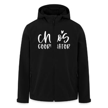 Chaos Koordinator Spaß Mutter Leben Humor - Recycelte Männer Softshell-Jacke von Stanley/Stella - Schwarz - Vorne - AI Model Male 185 light (185cm)