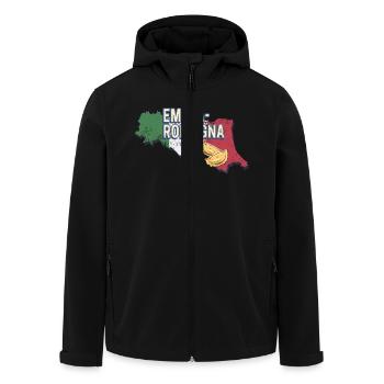 Emilie-Romagne et Drapeau Italie Région Souvenir - Veste softshell homme en polyester recyclé Stanley/Stella - noir - Devant - AI Model Male 185 light (185cm)