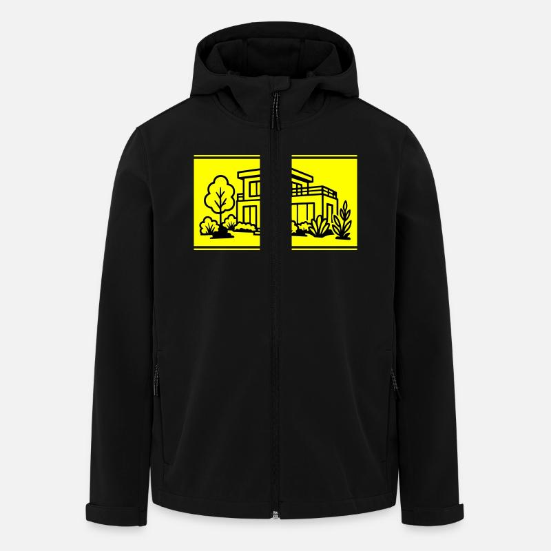 Haus Villa Immobilie - Recycelte Männer Softshell-Jacke von Stanley/Stella - Schwarz
