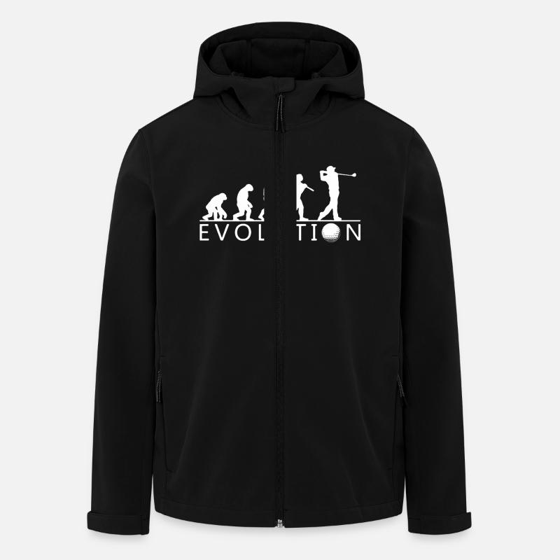 Evolution Of Golf - Men’s Recycled Softshell Jacket by Stanley/Stella - black