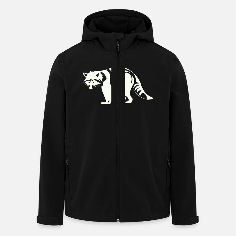 Waschbär - Recycelte Männer Softshell-Jacke von Stanley/Stella - Schwarz