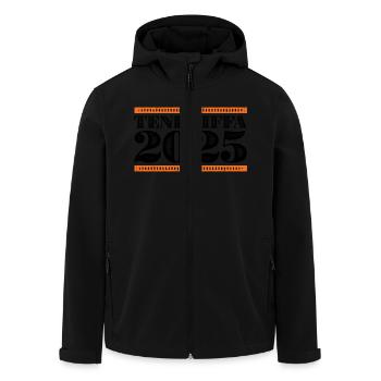 Teneriffa 2025 - Recycelte Männer Softshell-Jacke von Stanley/Stella - Schwarz - Vorne - AI Model Male 185 light (185cm)
