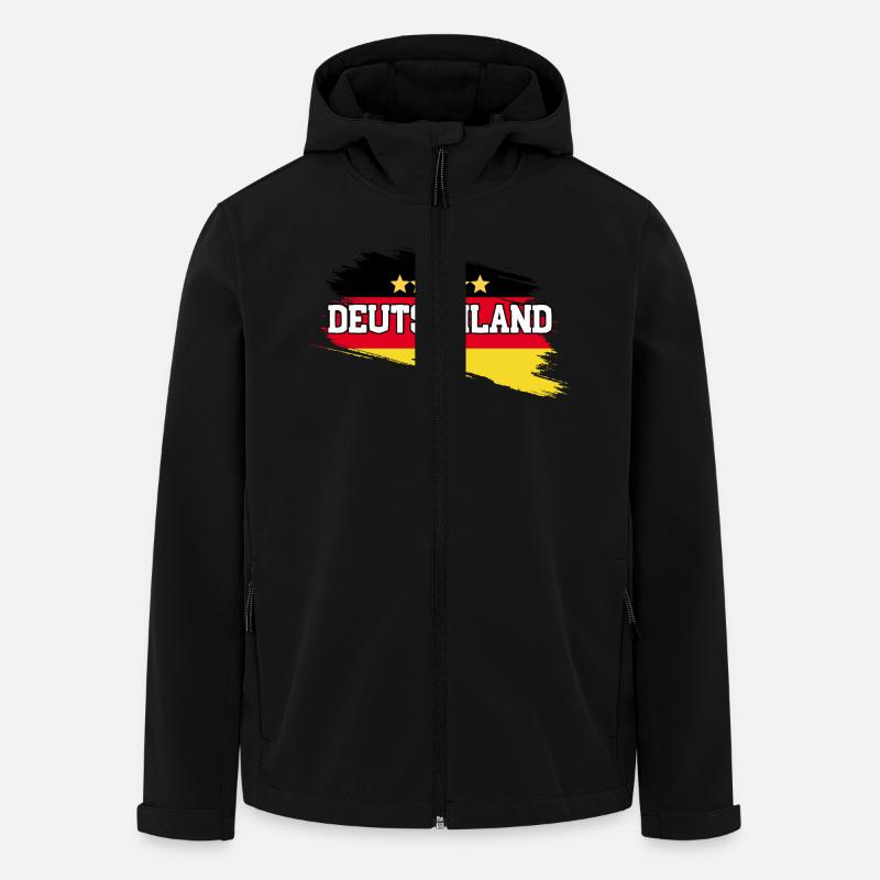 Deutschland 5 Sterne - Recycelte Männer Softshell-Jacke von Stanley/Stella - Schwarz