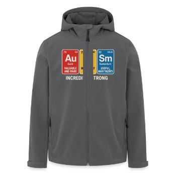 Chemistry Periodic Table Stark Design - Men’s Recycled Softshell Jacket by Stanley/Stella - black - Front - AI Model Male 185 light (185cm)