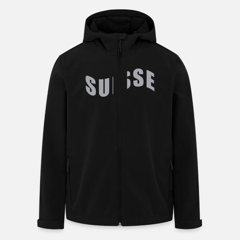 Suisse - Suisse - Suisse - Veste softshell homme en polyester recyclé Stanley/Stella - noir