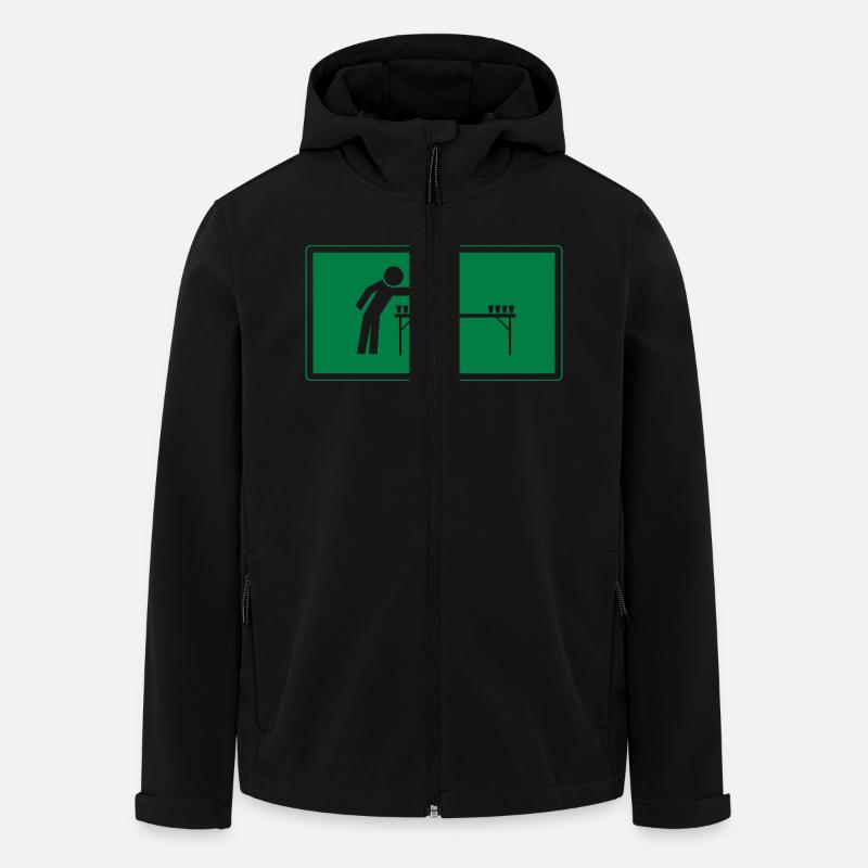 BierPong_Fuellung - Recycelte Männer Softshell-Jacke von Stanley/Stella - Schwarz