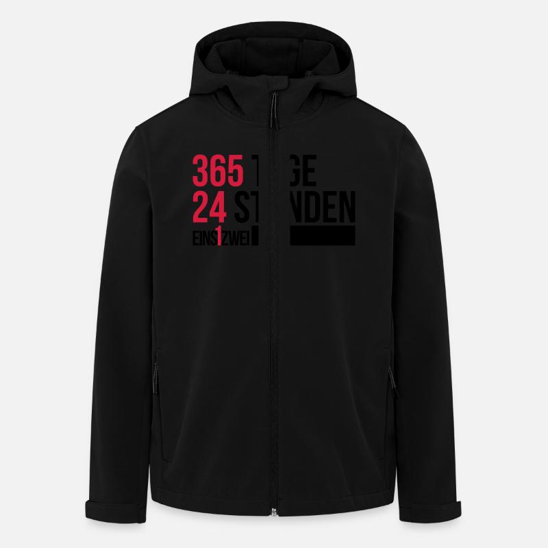 365 - 24 - Recycelte Männer Softshell-Jacke von Stanley/Stella - Schwarz